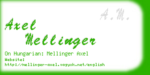 axel mellinger business card